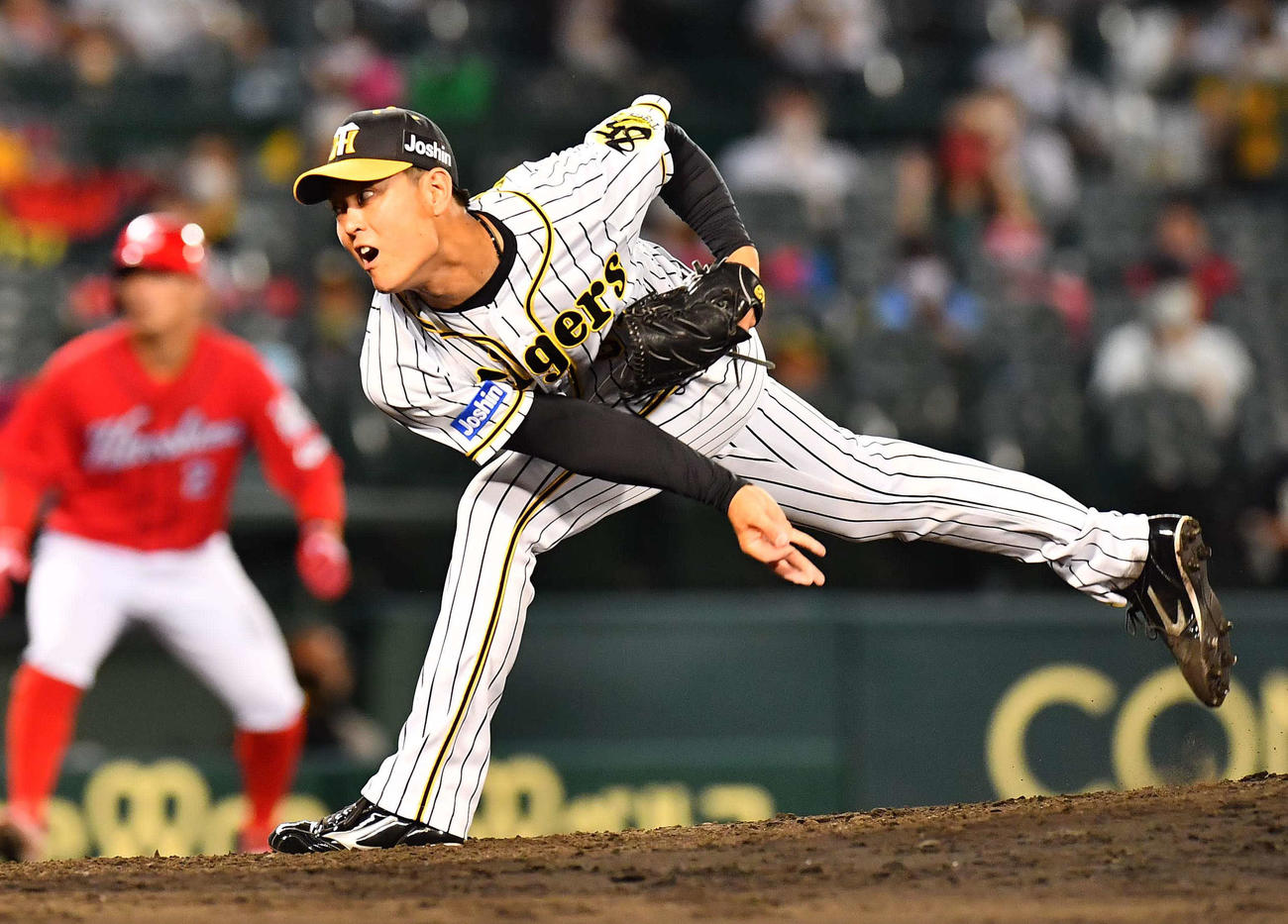阪神対広島　阪神2番手の望月惇志（撮影・上田博志）