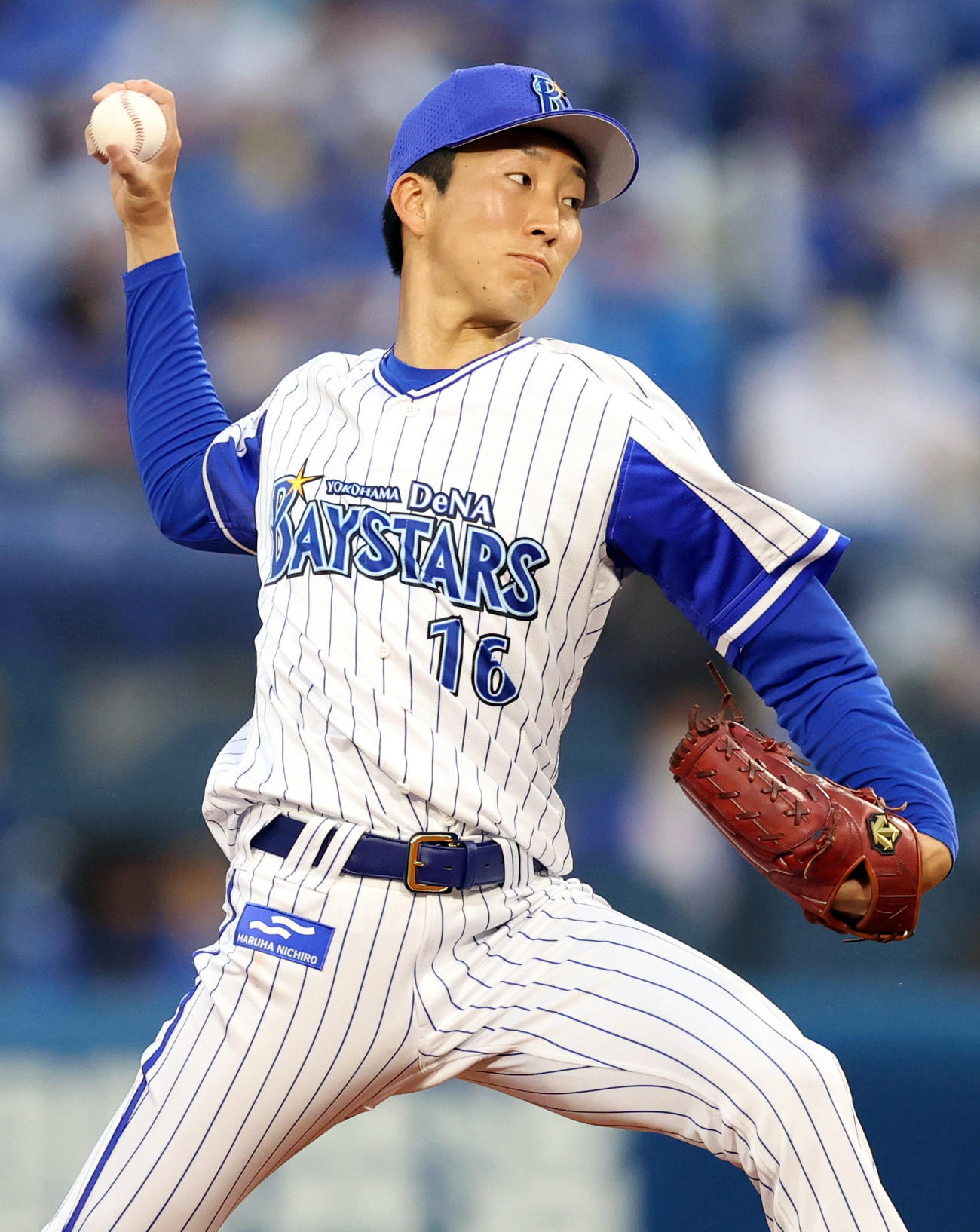 DeNA対ヤクルト　DeNA先発の大貫（撮影・狩俣裕三）