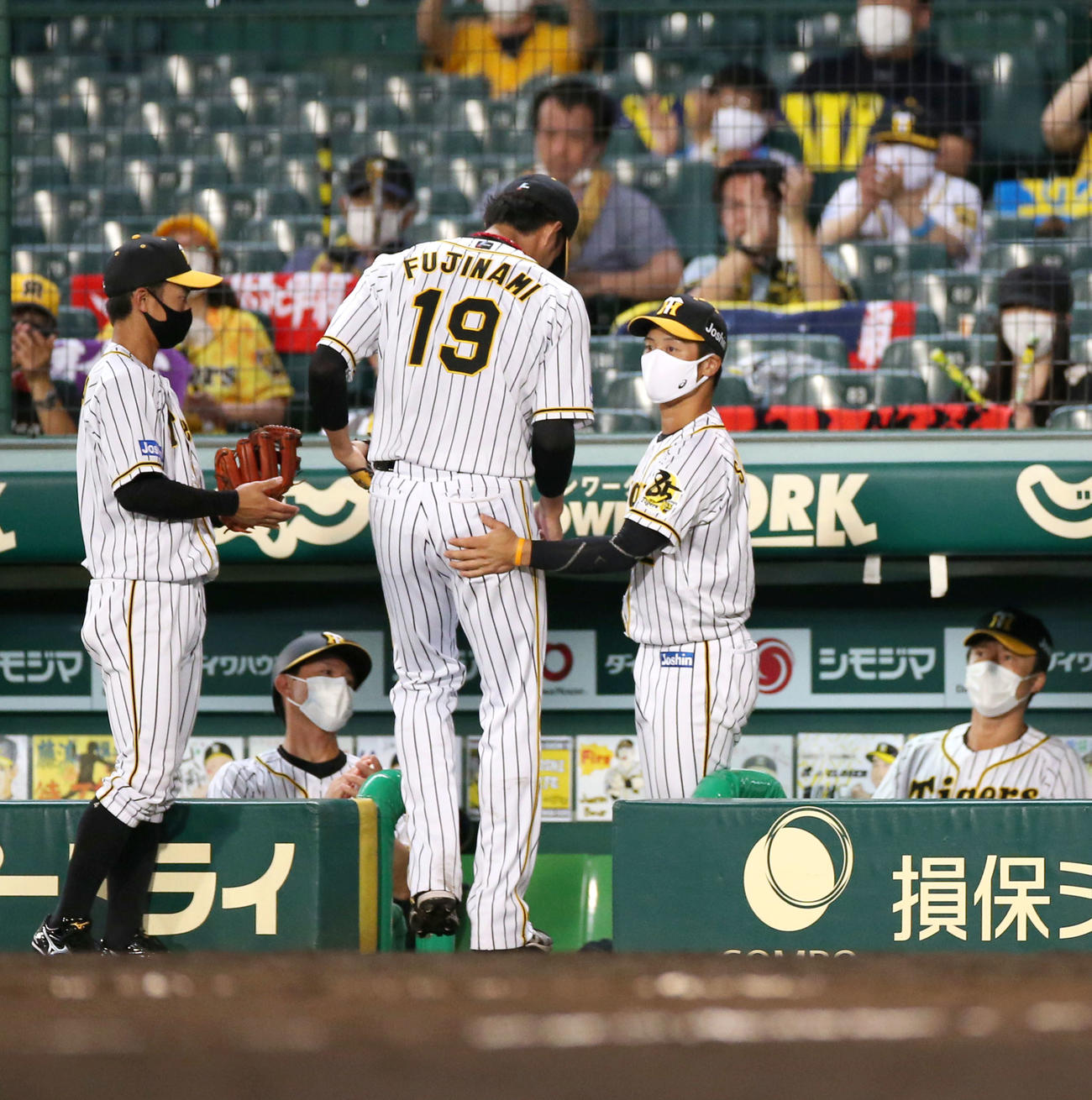 阪神対広島6回戦　7回途中で降板する藤浪晋太郎（撮影・上山淳一）