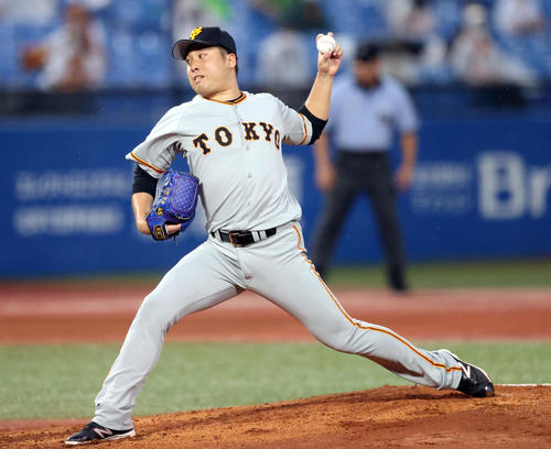 ヤクルト対巨人 巨人先発の今村(撮影・狩俣裕三)
