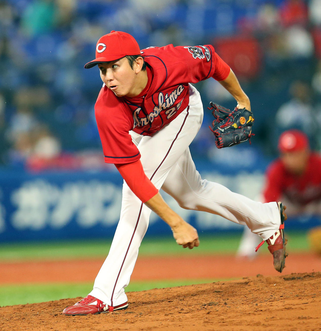 DeNA対広島　広島2番手のケムナ（撮影・大野祥一）
