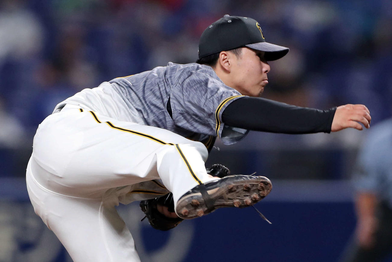 中日対阪神　7回裏を無失点に抑えた馬場（撮影・前田充）
