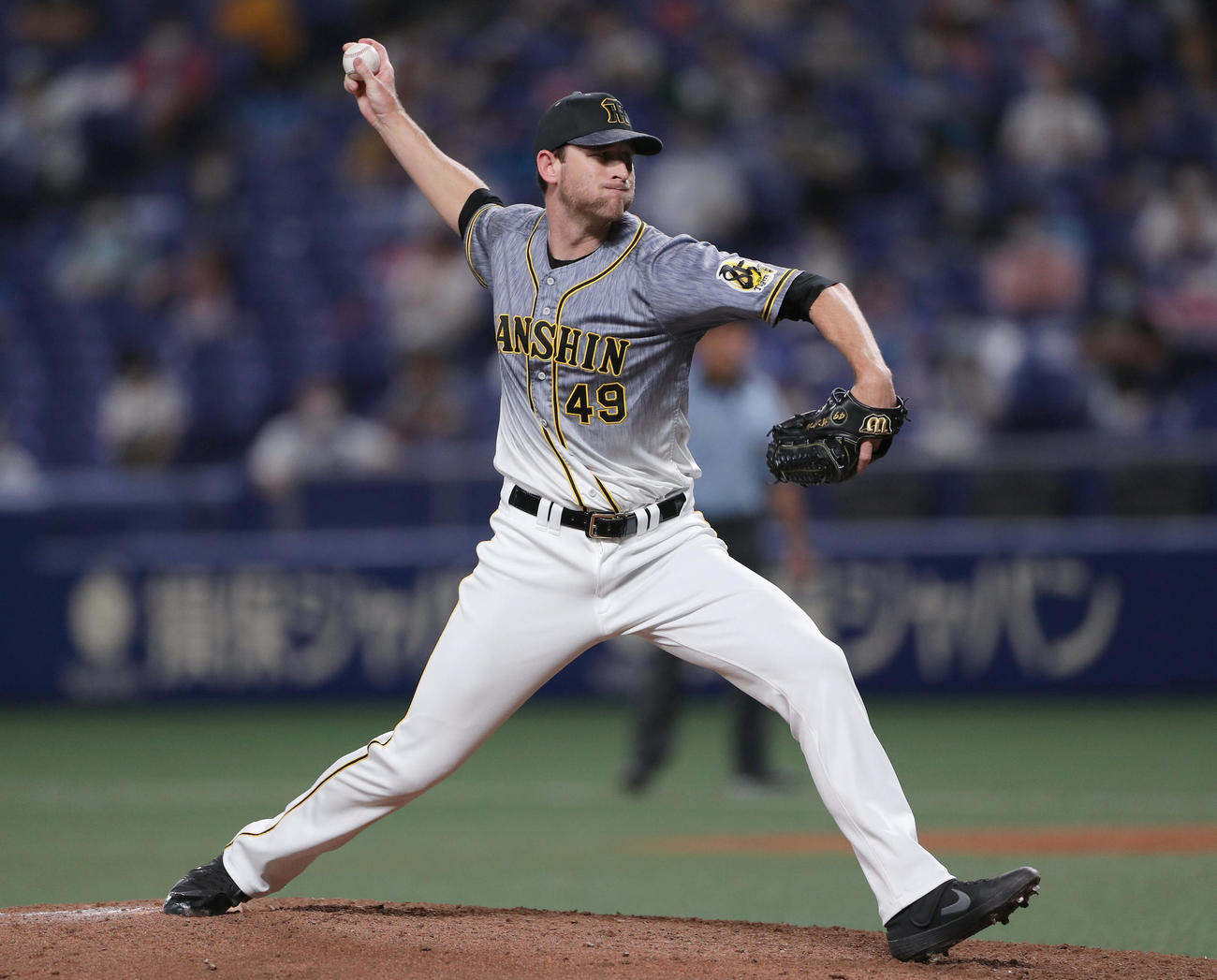 中日対阪神7回戦　阪神2番手で登板するジョー・ガンケル（撮影・前田充）