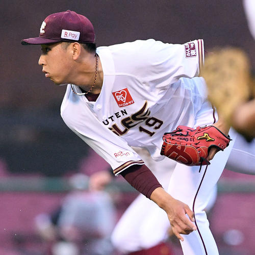 楽天対オリックス　楽天先発の藤平（撮影・滝沢徹郎）
