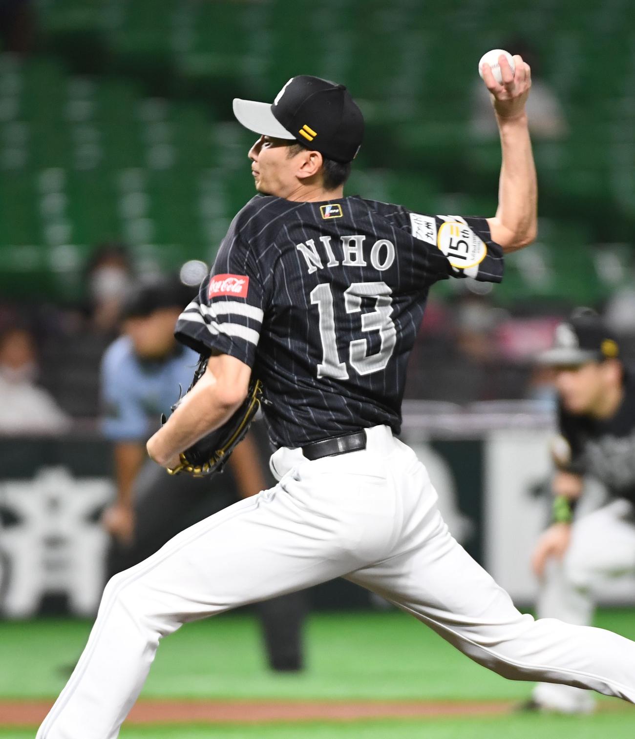 ソフトバンク対日本ハム　先発の二保旭（撮影・今浪浩三）