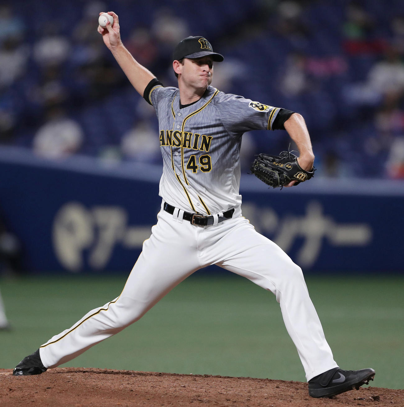 中日対阪神9回戦　阪神5番手で登板するジョー・ガンケル（撮影・前田充）