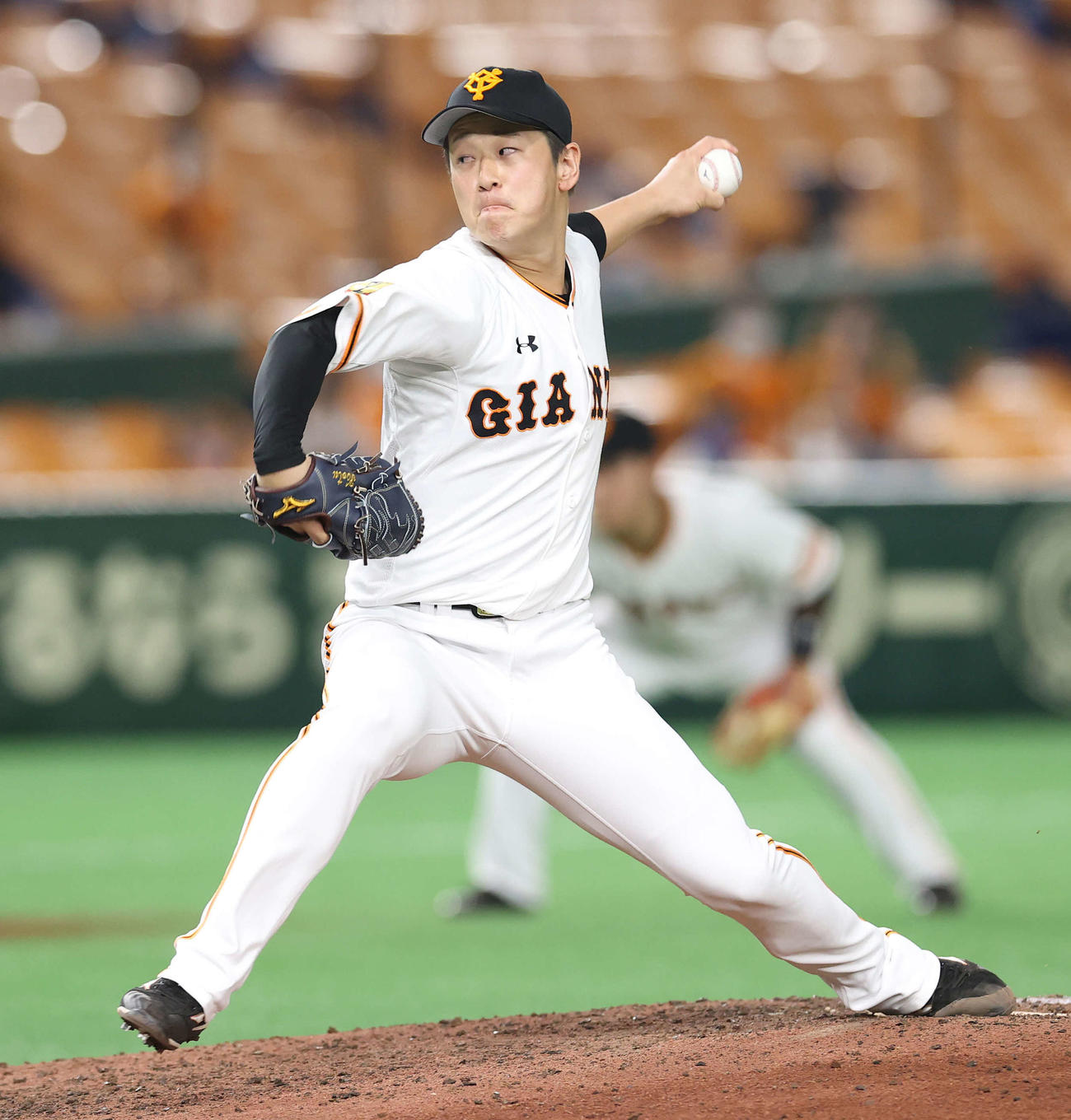 巨人対DeNA　9回表途中に巨人4番手で登板した中川（撮影・河野匠）