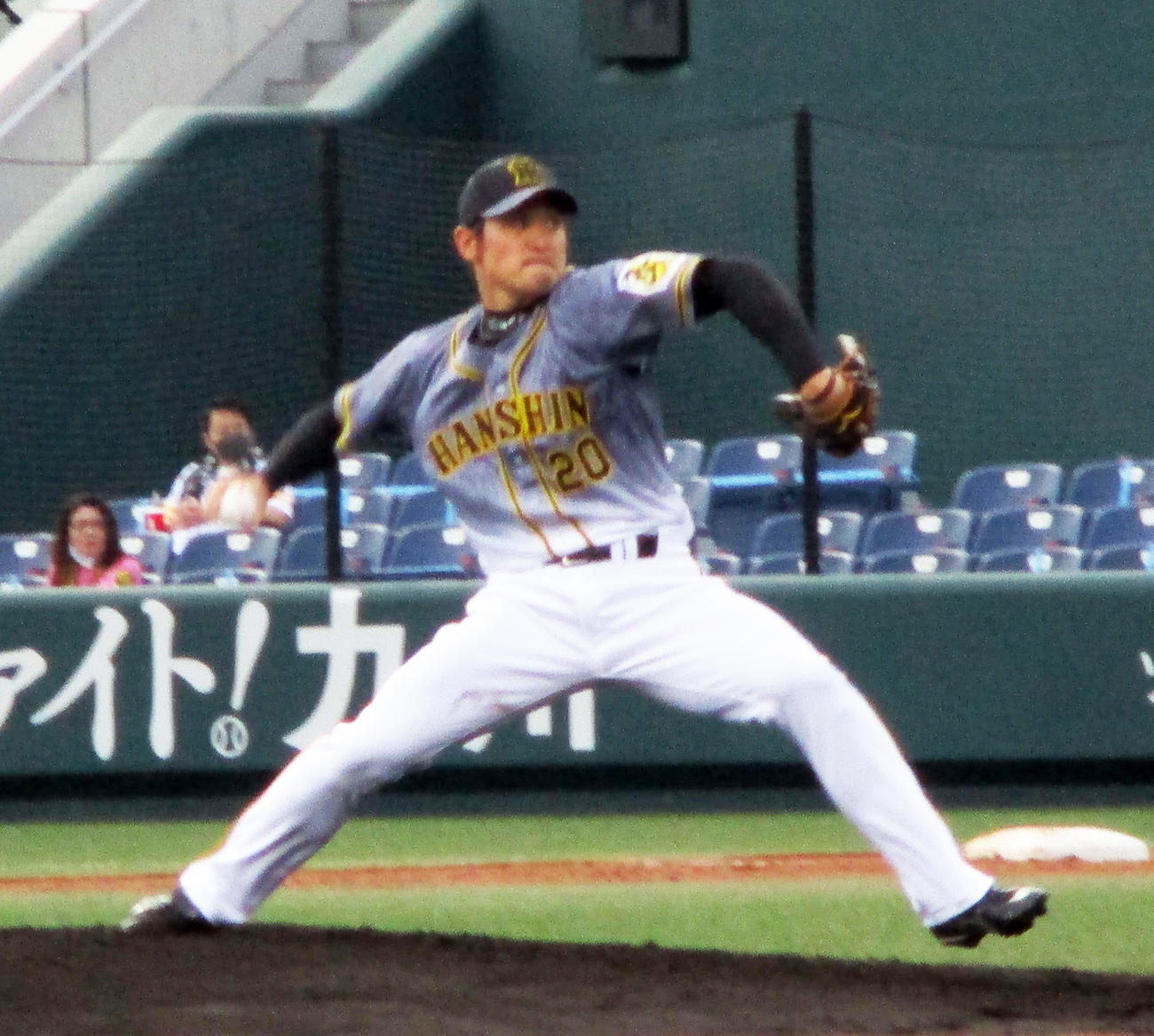 2軍ソフトバンク戦に先発する阪神中田（撮影・只松憲）