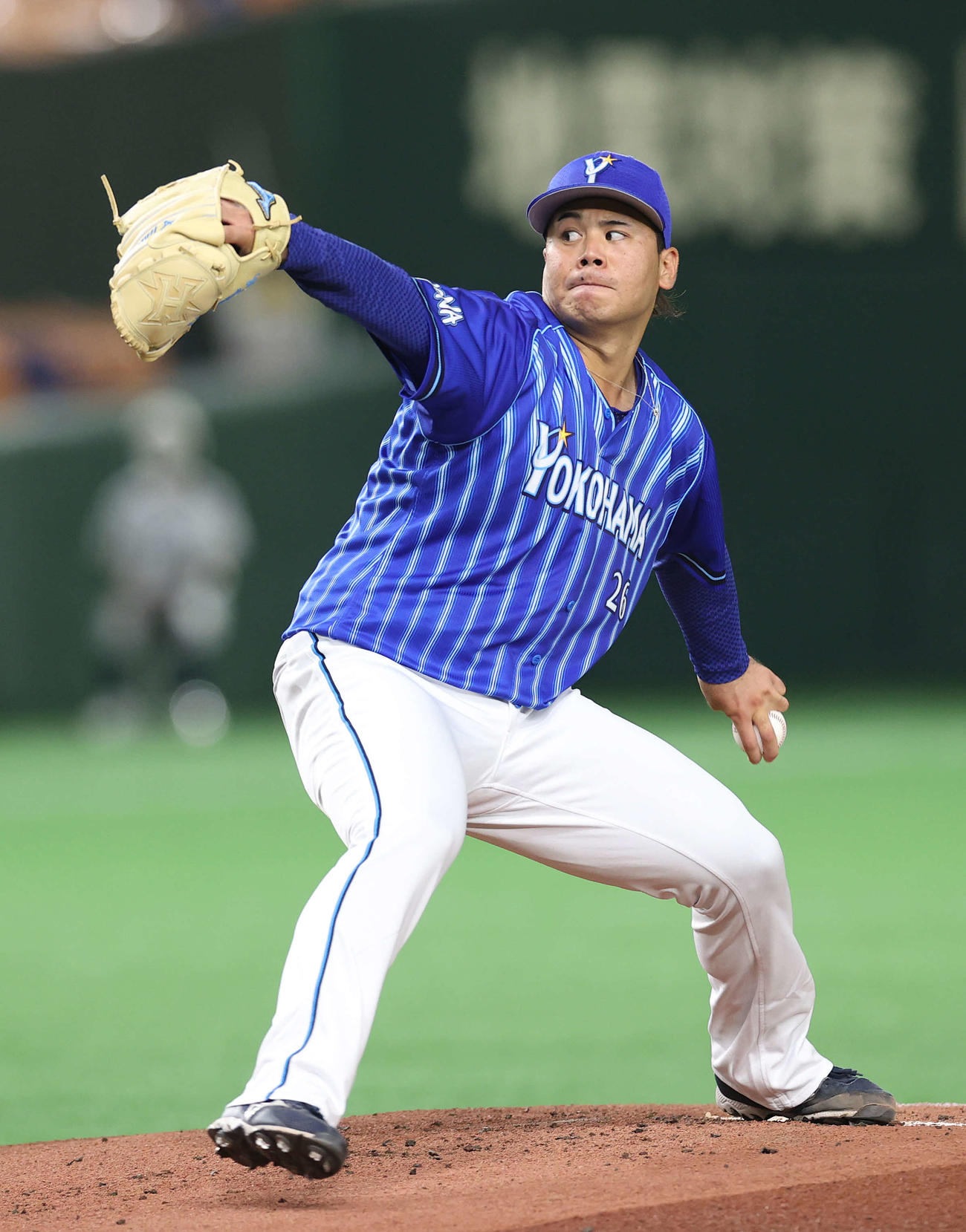巨人対DeNA　力投するDeNA先発の浜口（撮影・河野匠）