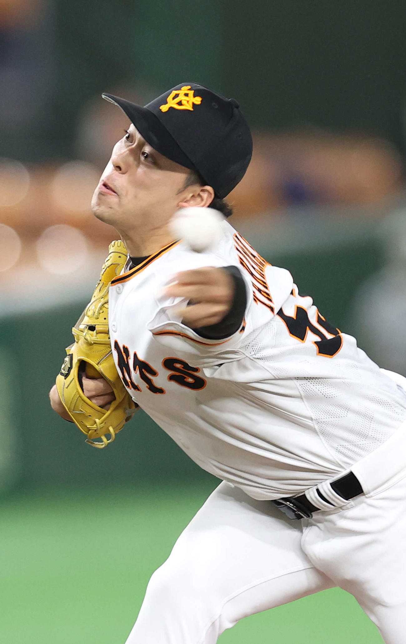 巨人対DeNA　9回表に巨人5番手で登板した高梨（撮影・河野匠）