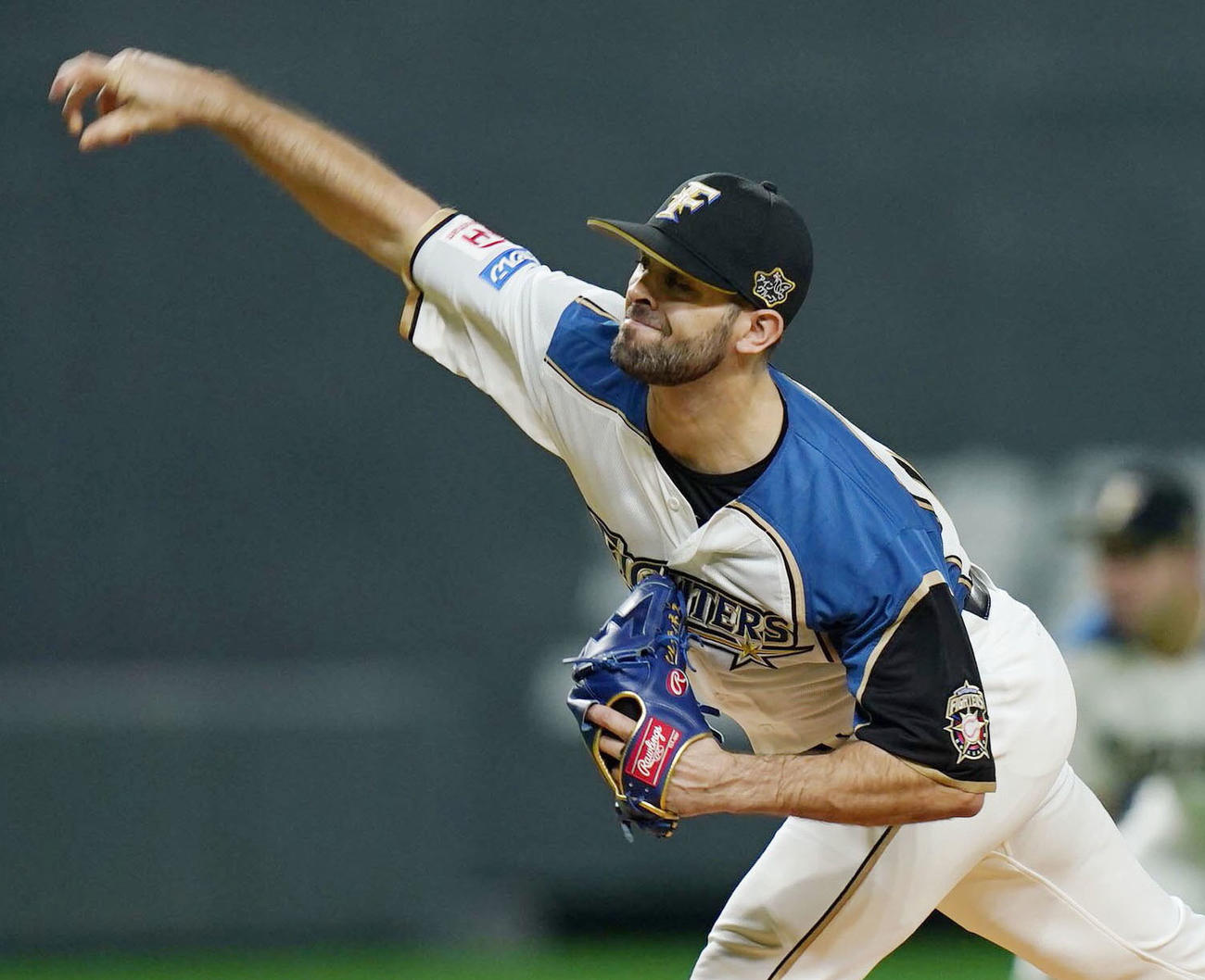 オリックス戦に先発した日本ハムのマルティネス（共同）