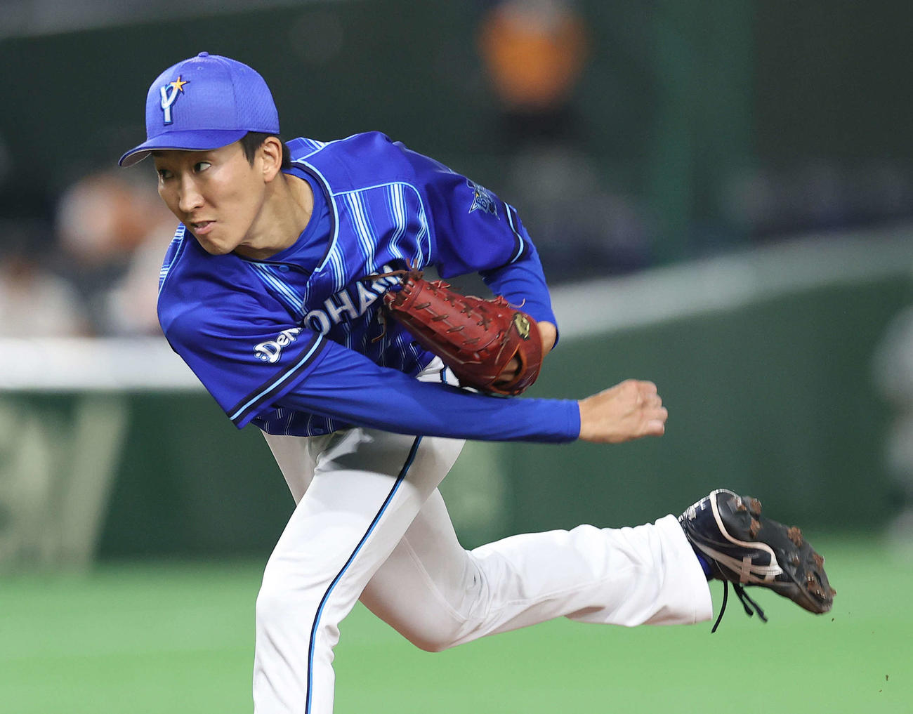 巨人対DeNA　力投するDeNA先発の大貫（撮影・河野匠）