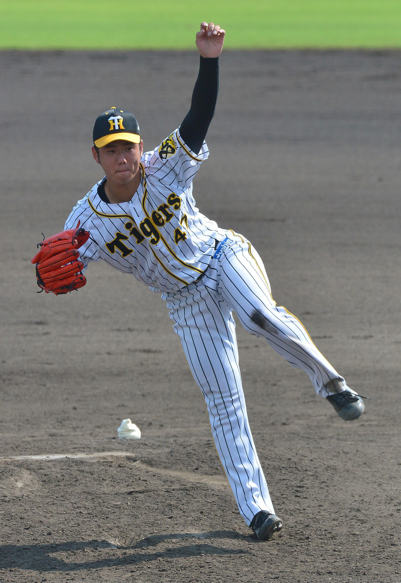オリックスとの2軍戦で6回に登板した川原（代表撮影）