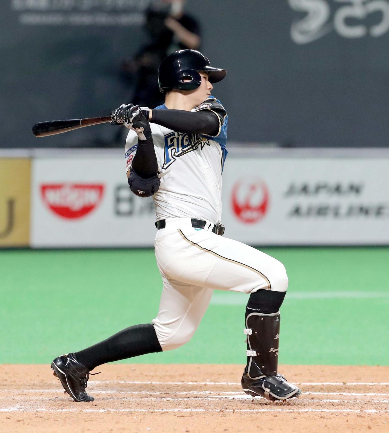 日本ハム対オリックス　9回裏日本ハム無死、清宮は三振に終わる（撮影・佐藤翔太）