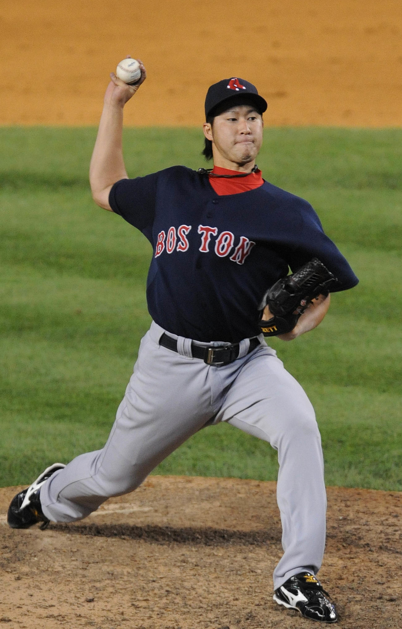 09年8月、ヤンキース戦でメジャーデビューを果たしたレッドソックス田沢