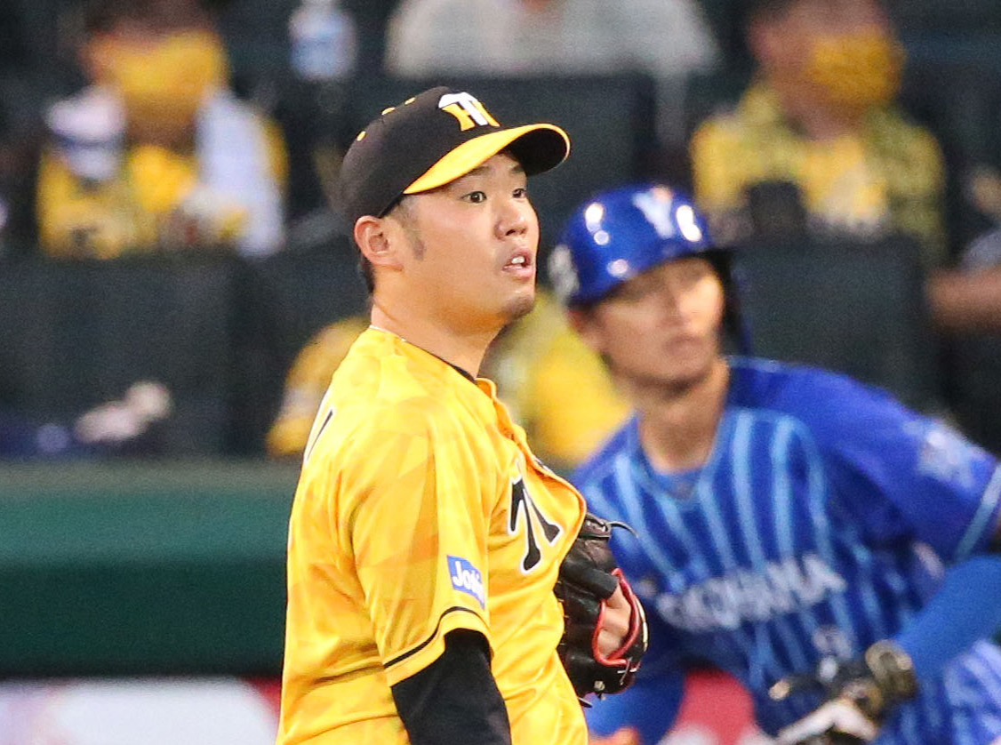 阪神対DeNA　4回表DeNA2死、西勇は大和に左越え本塁打を浴びる（撮影・上山淳一）