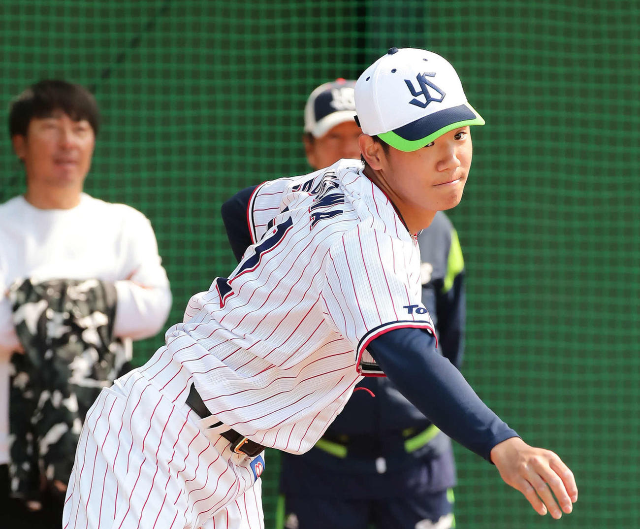 ヤクルト奥川恭伸（2020年3月19日撮影）