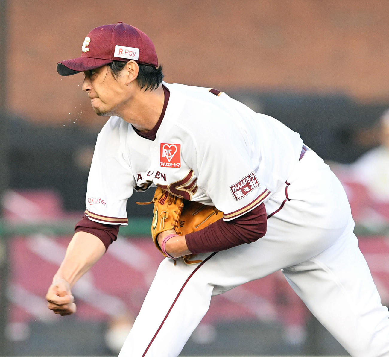 楽天対ソフトバンク　楽天先発の涌井（撮影・滝沢徹郎）