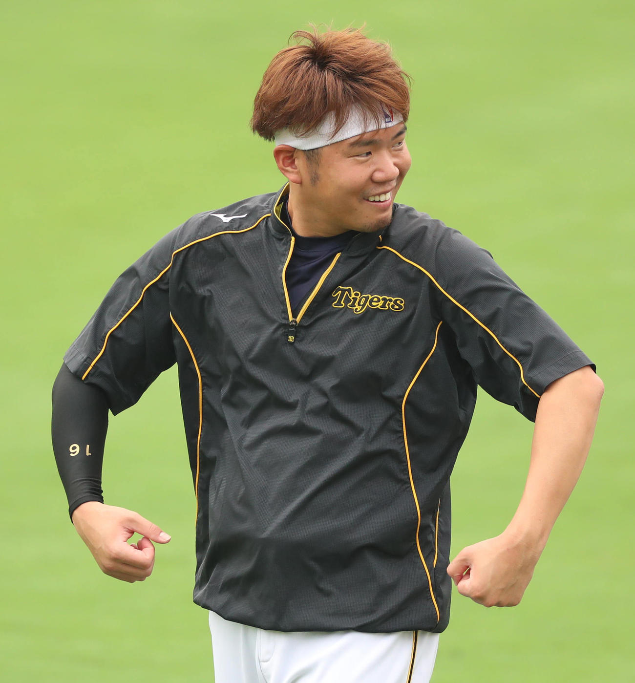 広島対阪神　練習を行う西勇輝（撮影・清水貴仁）