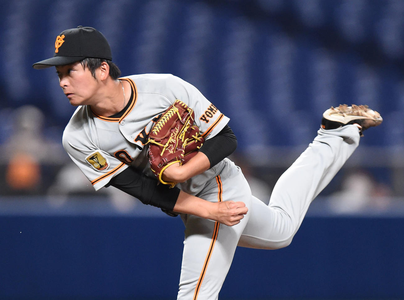 プロ野球中日対巨人　6回裏、巨人2番手で登板する沼田翔平（撮影・森本幸一）