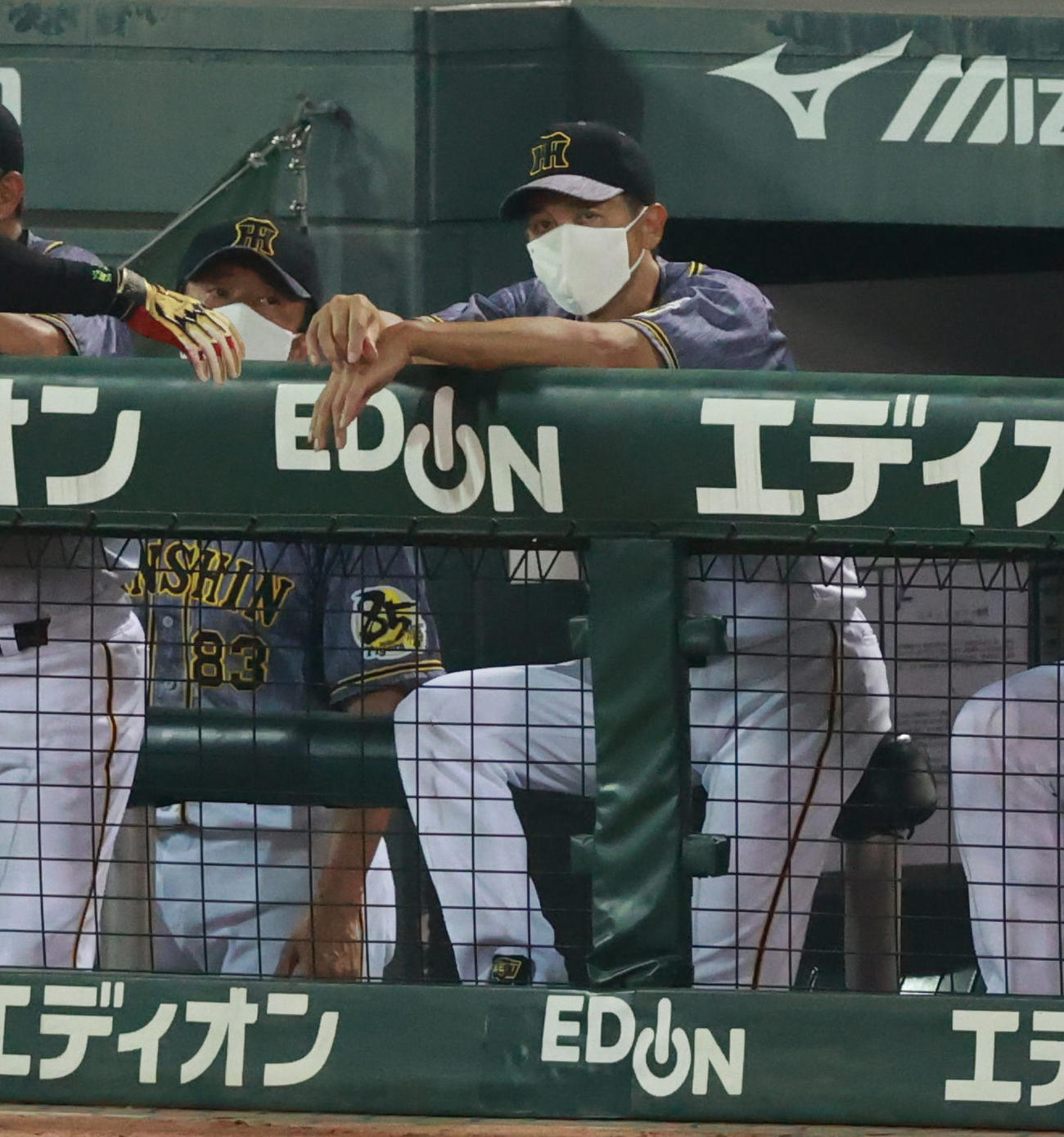 広島対阪神　9回、厳しい表情の矢野監督（撮影・清水貴仁）