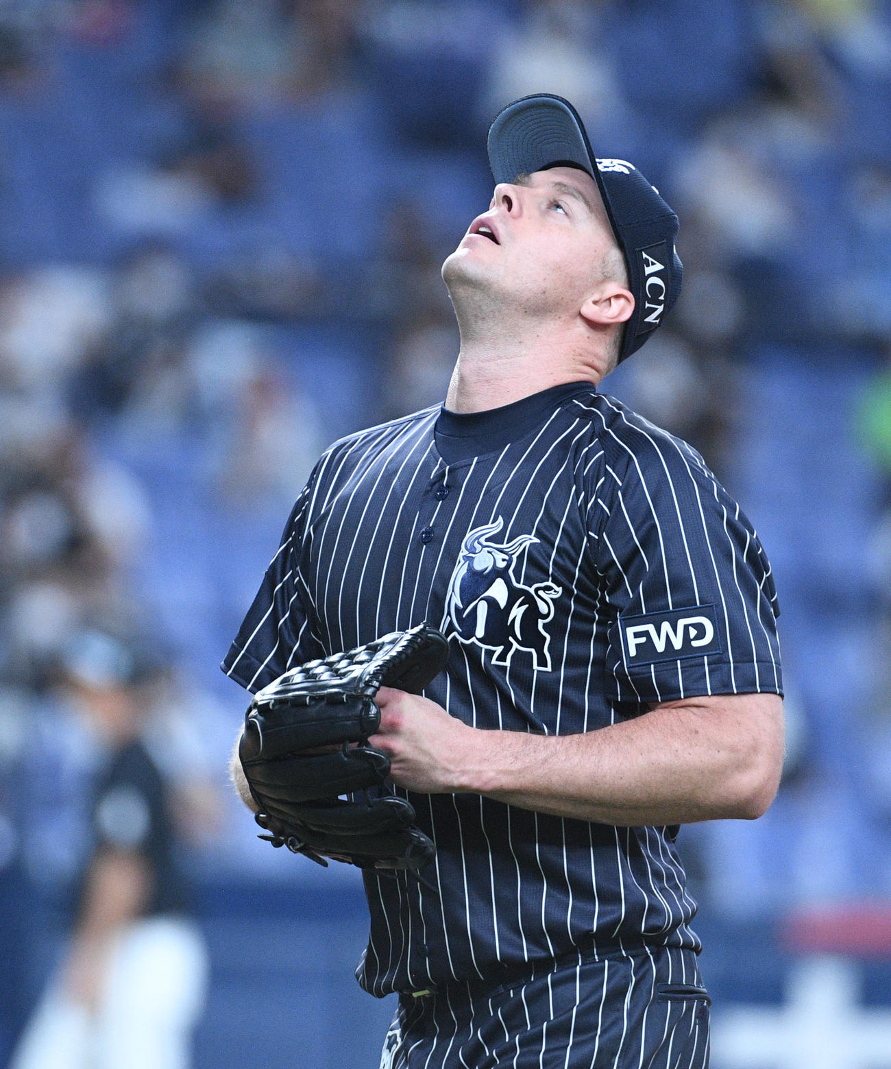 オリックス対ロッテ　　4回に失点しがっくりのアルバース（撮影・渦原淳）