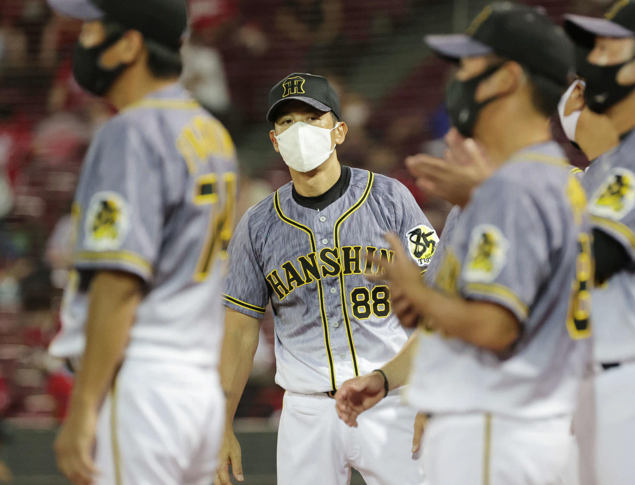 広島対阪神　広島に快勝した阪神矢野監督（撮影・加藤孝規）
