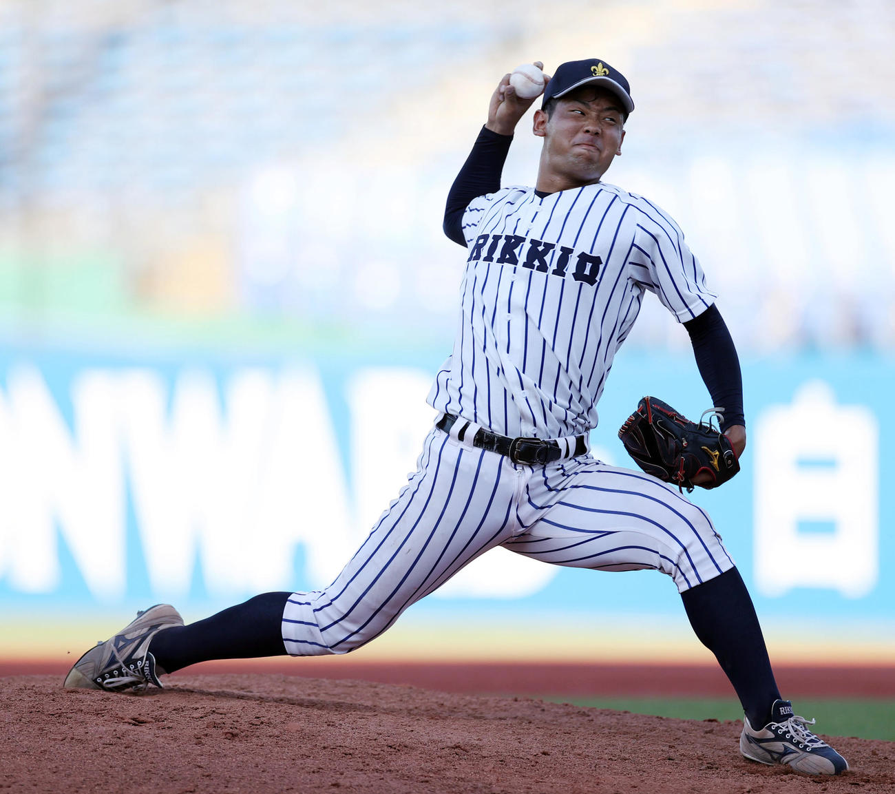 明大対立大　8回表から登板する立大・池田陽（撮影・狩俣裕三）