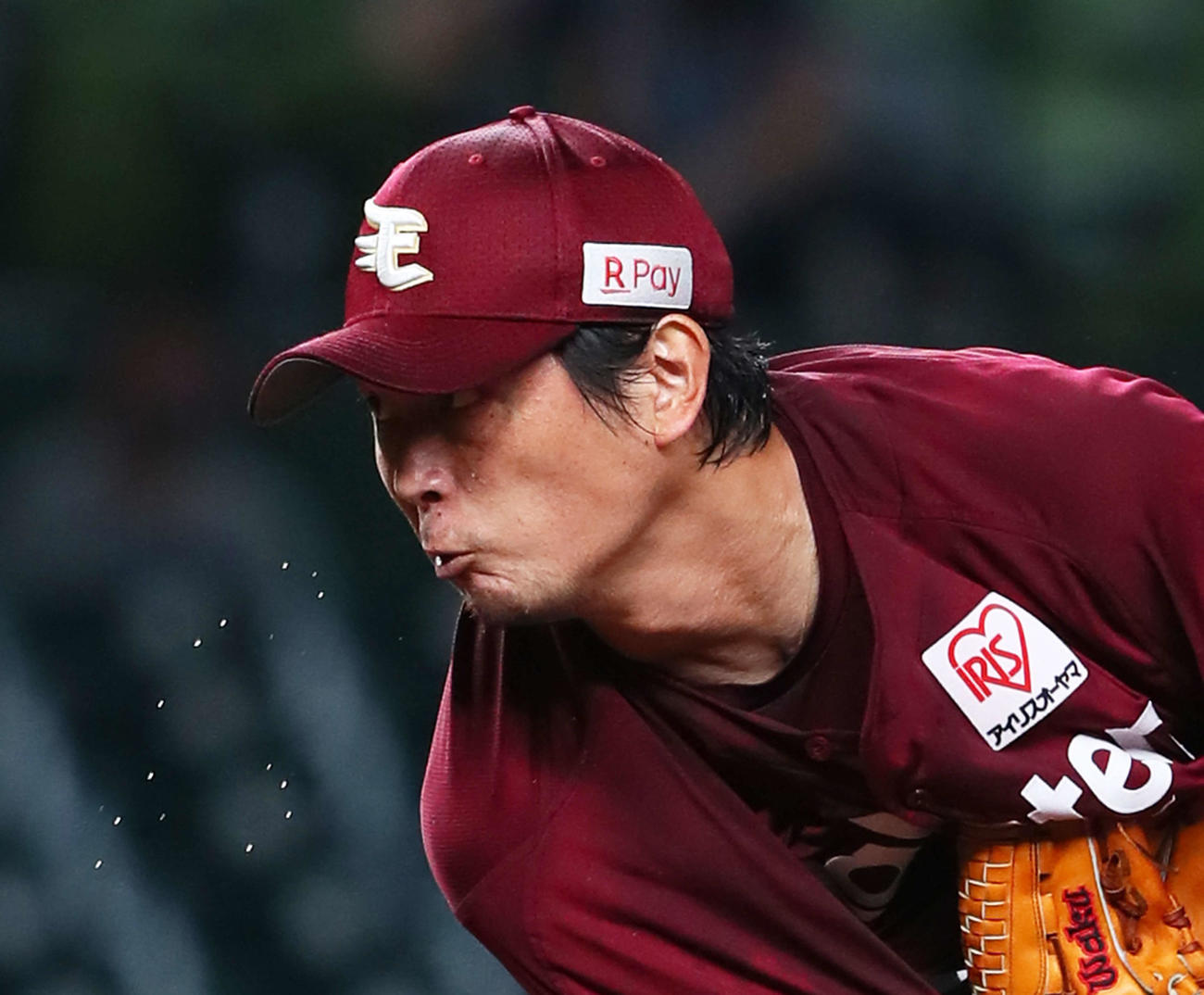西武対楽天　楽天先発の涌井（撮影・足立雅史）