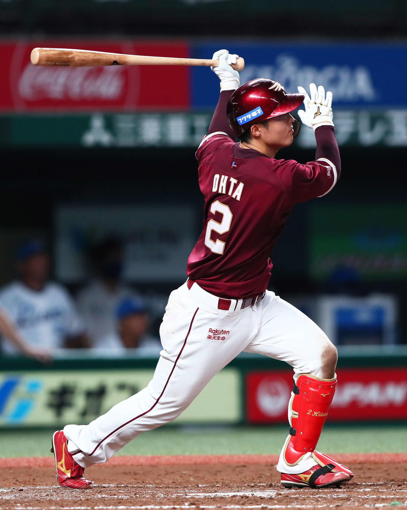 西武対楽天　4回表楽天1死三塁、中越え2点本塁打を放つ太田（撮影・足立雅史）