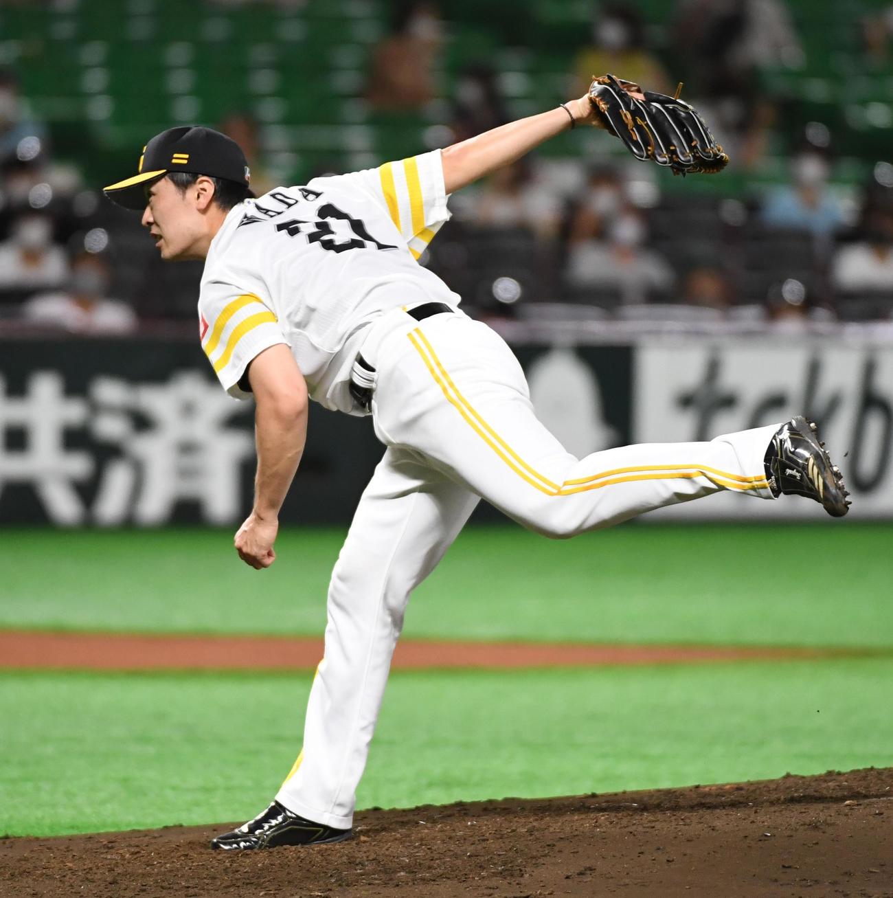 ソフトバンク対オリックス　先発の和田毅（撮影・今浪浩三）