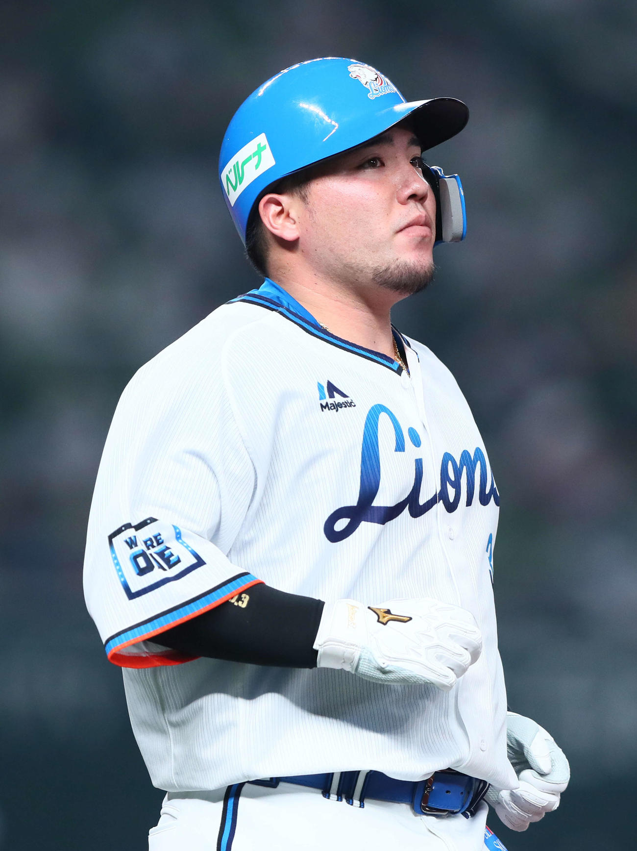 西武対楽天　7回裏西武2死一塁、三飛に倒れた代打山川（撮影・足立雅史）