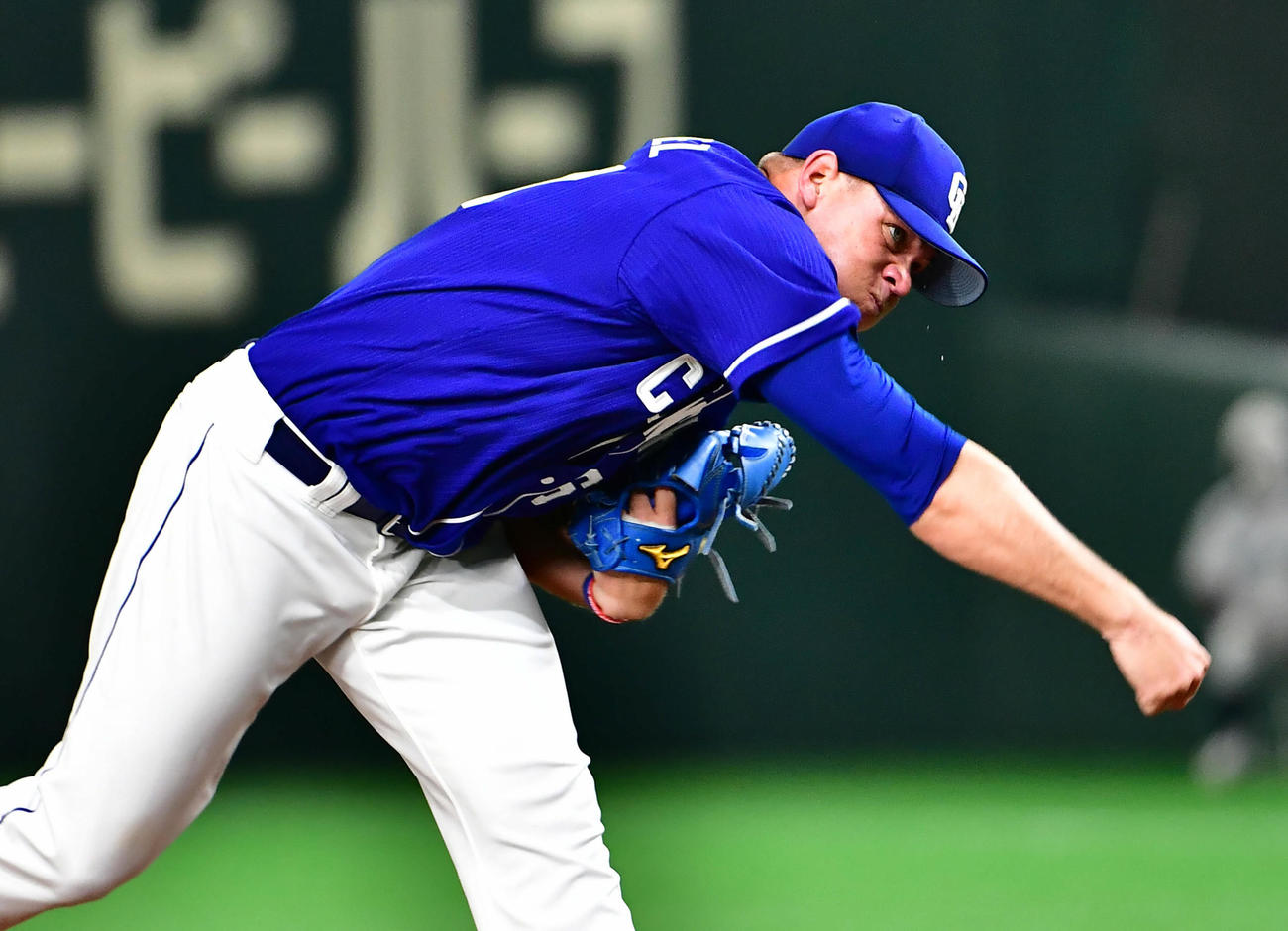 巨人対中日　中日先発のロドリゲス。来日初勝利を飾った（撮影・小沢裕）