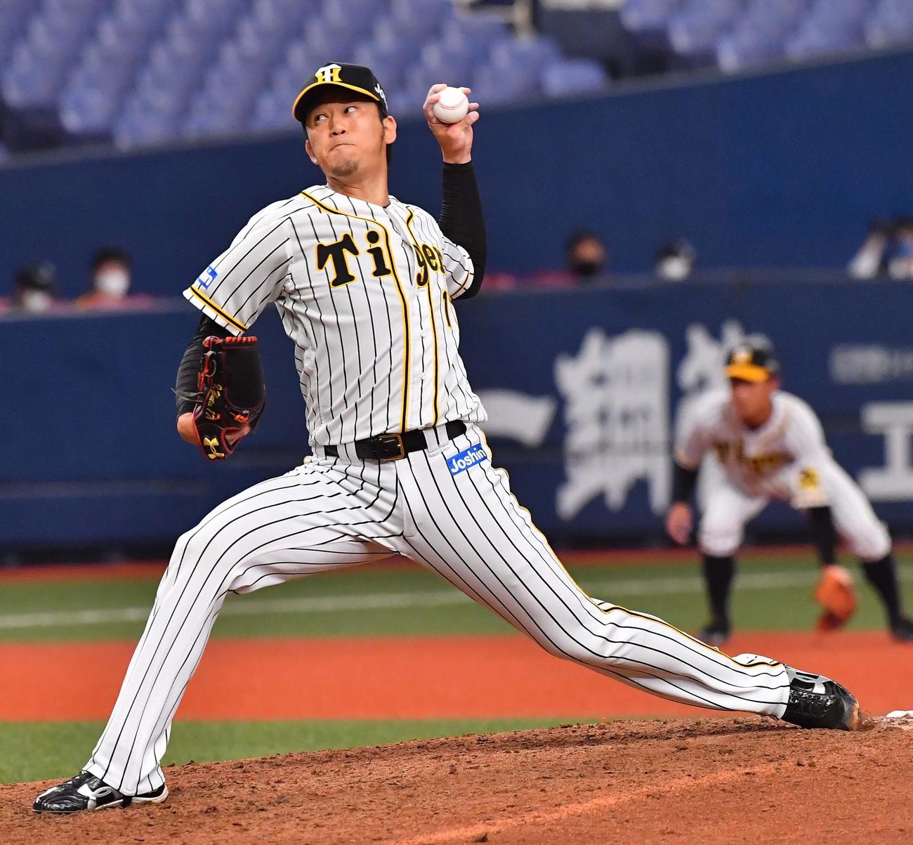 阪神対広島　9回に登板した岩貞祐太（撮影・上田博志）