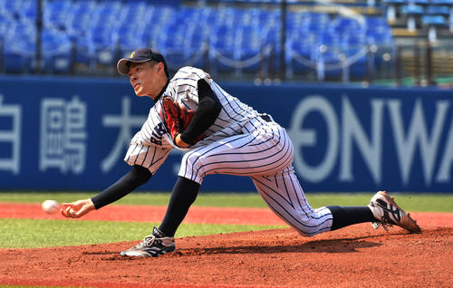 早大対立大 先発した立大・中川(撮影・柴田隆二)
