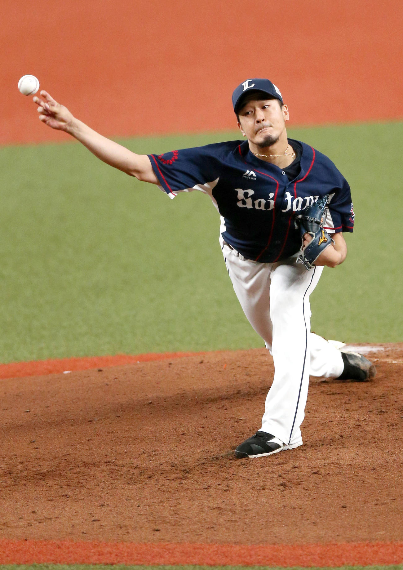 オリックス対西武　西武先発の平井（撮影・上山淳一）