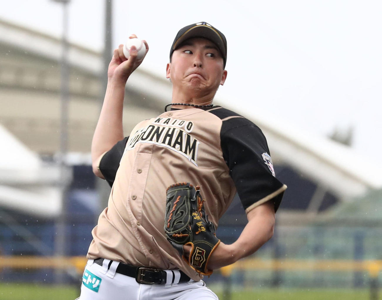 日本ハム石川直也（2020年2月7日撮影）