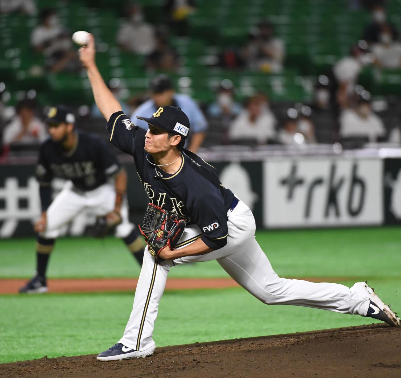 オリックス張奕（2020年8月13日撮影）
