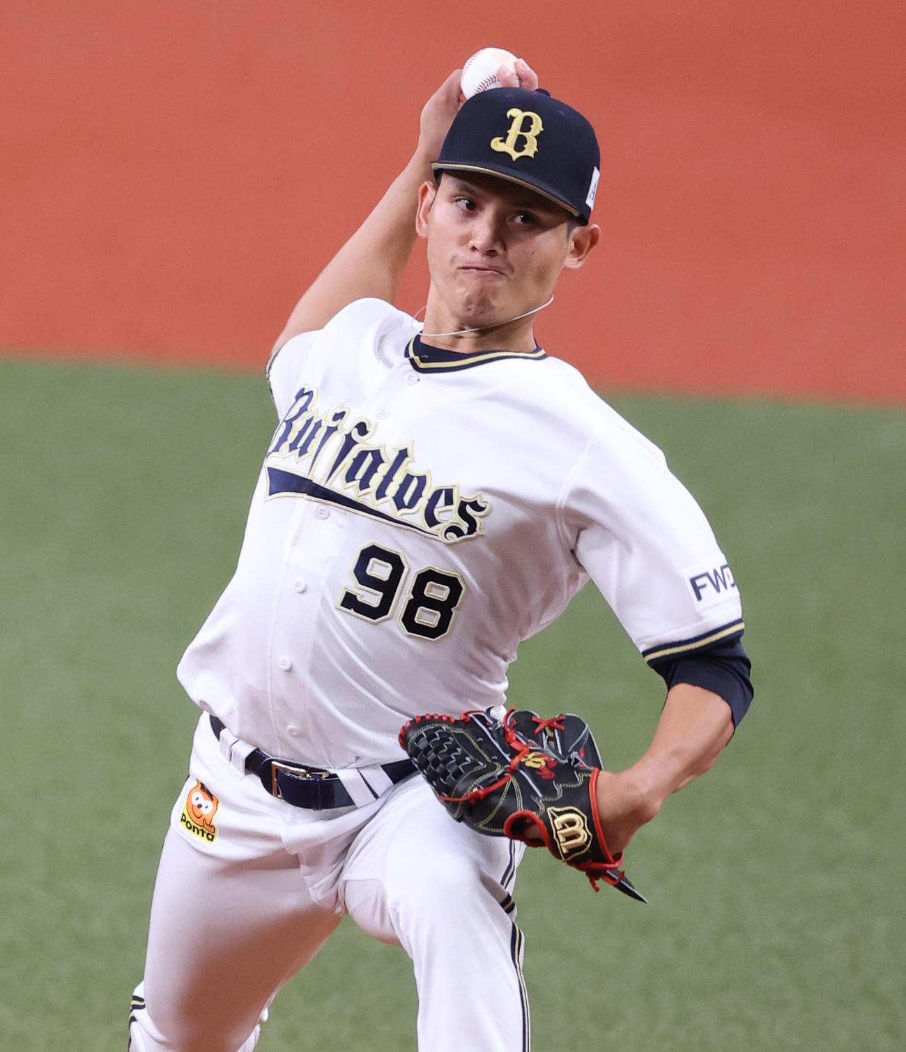 オリックス対西武　5回無失点で今季初勝利を挙げた張奕（撮影・清水貴仁）