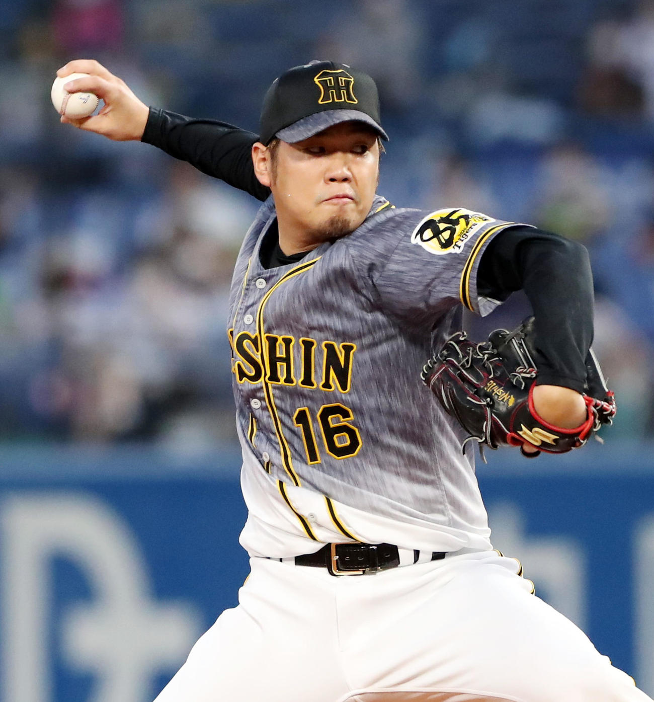 ヤクルト対阪神　阪神先発の西勇（撮影・加藤哉）