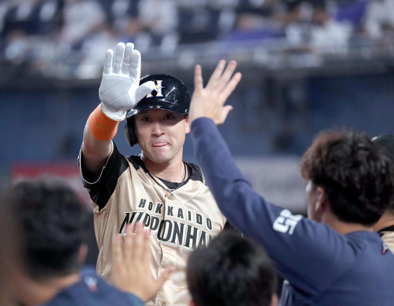 日本ハム杉谷拳士（2020年8月14日撮影）