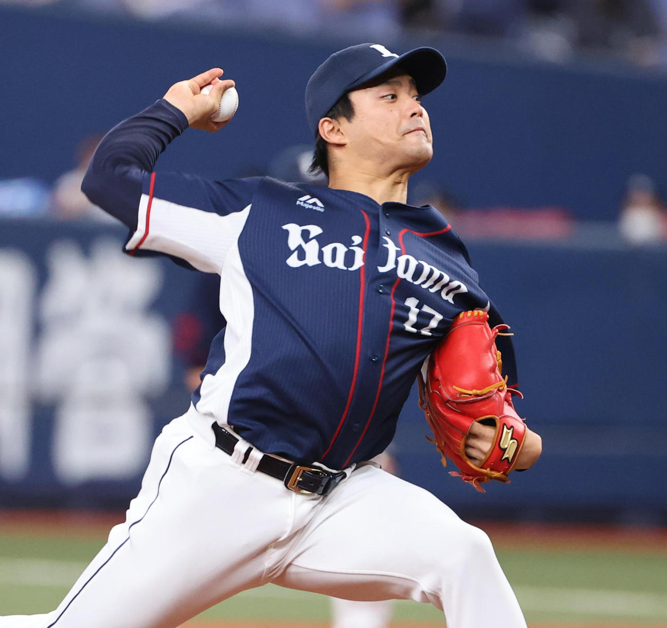 オリックス対西武　西武先発の松本（撮影・清水貴仁）