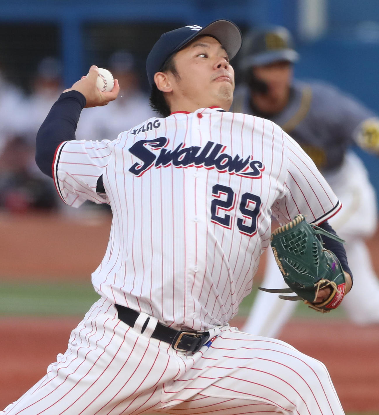 ヤクルト対阪神　阪神戦に先発する小川（撮影・加藤哉）