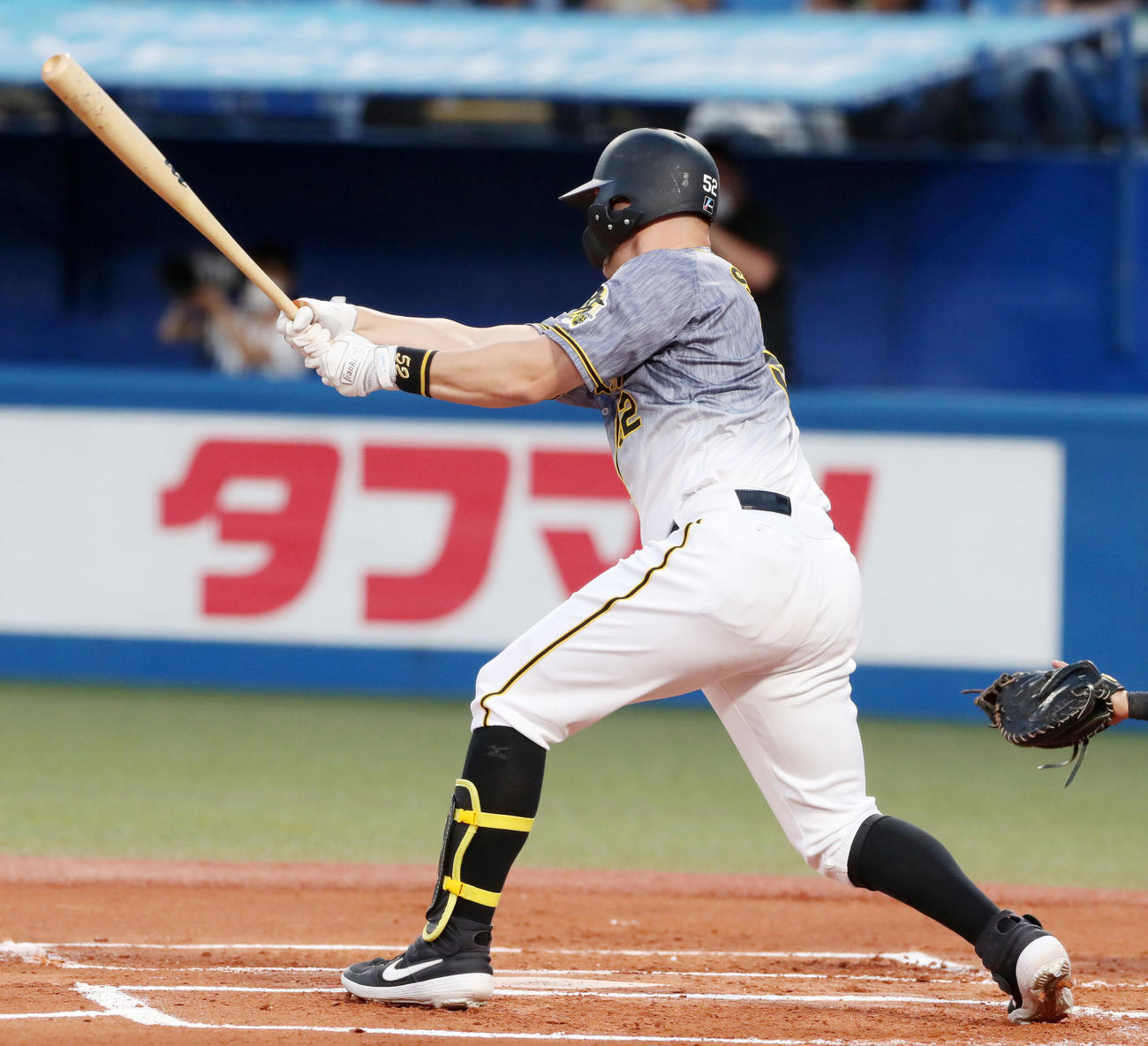 ヤクルト対阪神　1回表阪神2死二塁、ジェリー・サンズは右前適時打を放つ（撮影・加藤哉）