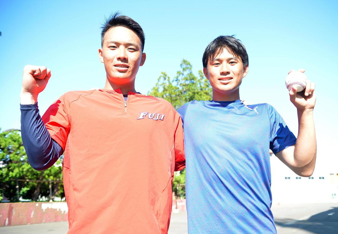 富士大・山城響（左）と山城裕の兄弟