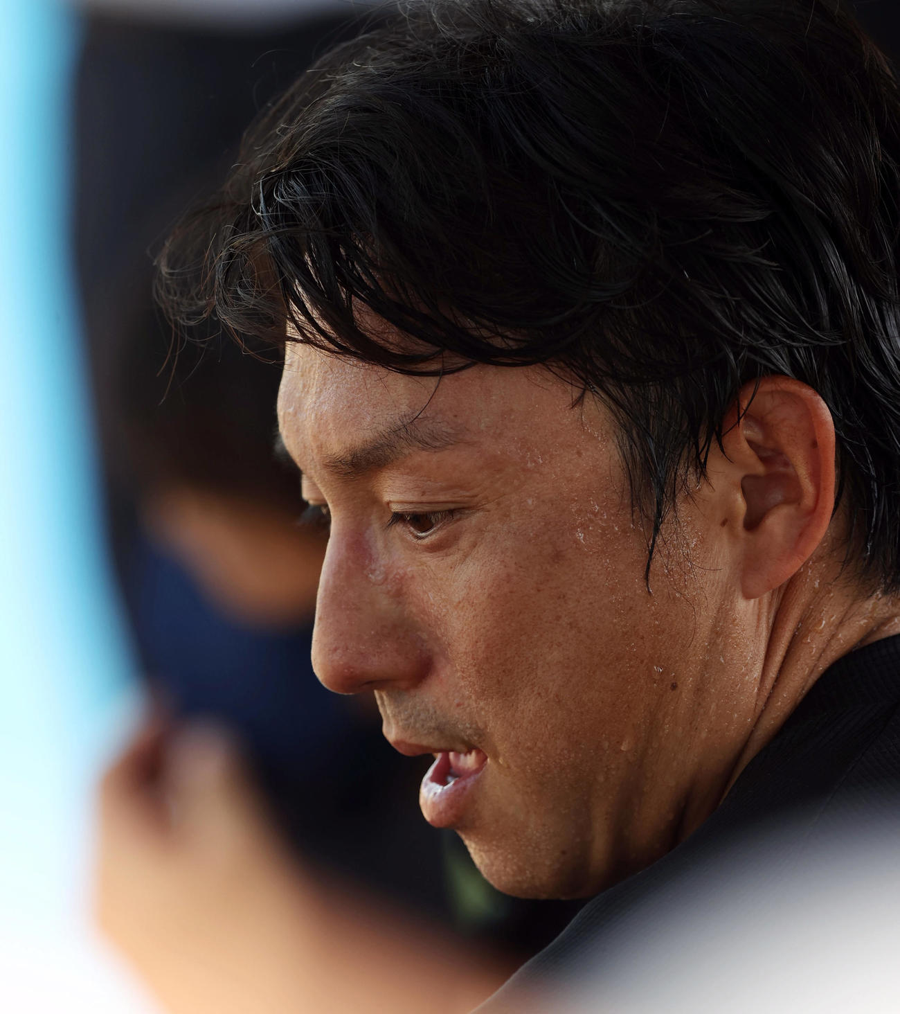 BC・栃木の練習に参加し汗を流す川崎氏（撮影・垰建太）