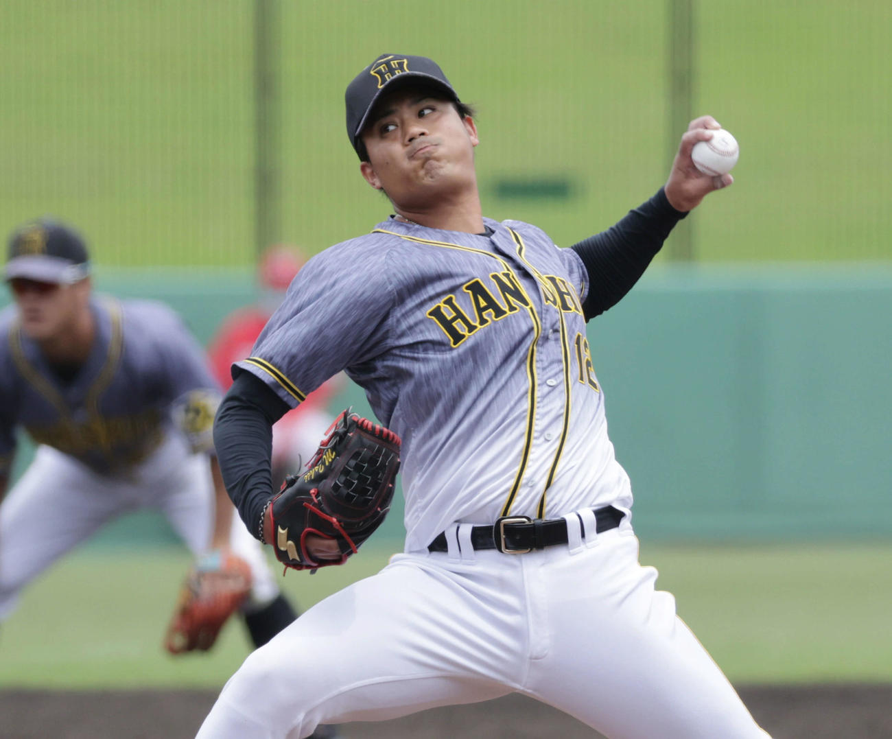 阪神石井将希（2020年7月2日撮影）