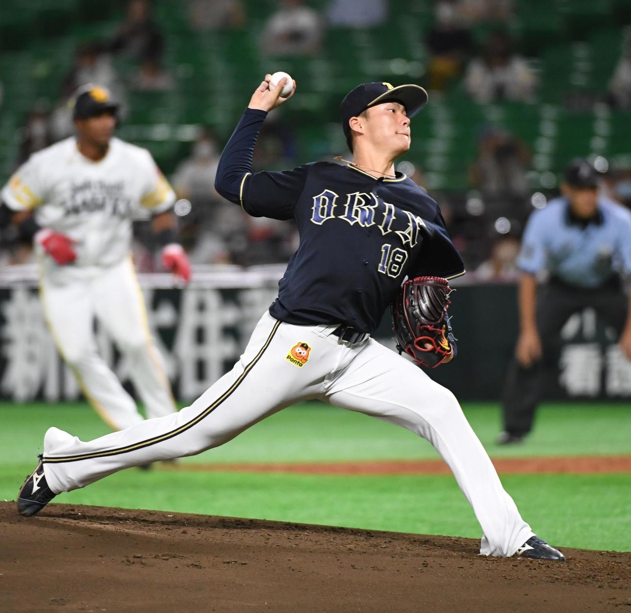 先発の山本由伸（撮影・今浪浩三）