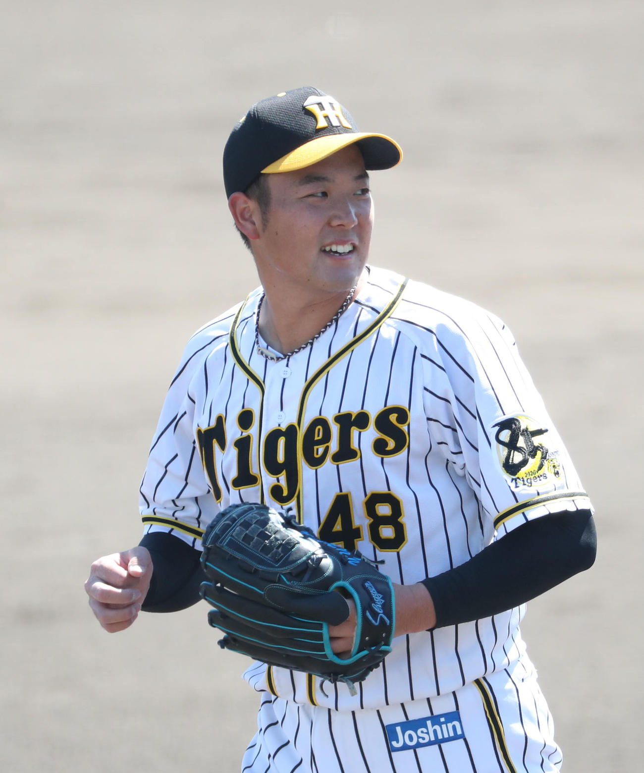 ウエスタン・リーグ　阪神対オリックス　斎藤は6回を無失点に抑え笑顔を見せる（代表撮影）
