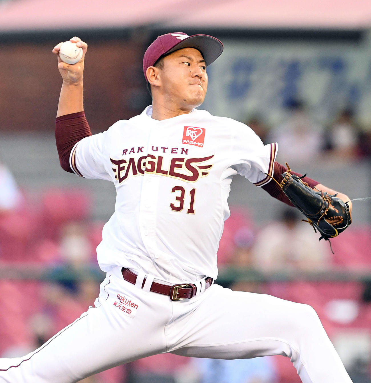 楽天対西武　楽天先発の福井（撮影・滝沢徹郎）
